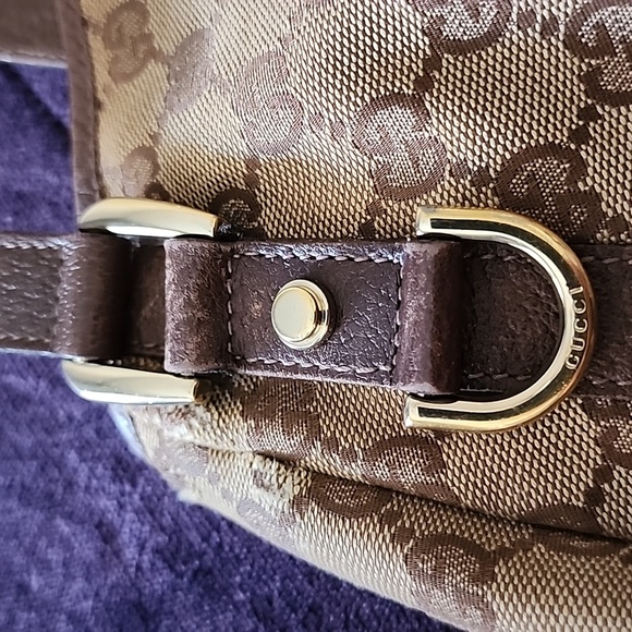 Gucci Authentic and Pre-loved Bronze Abbey Monogram Canvas Tote - Picture 11 of 16